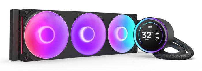 NZXT Kraken Elite 360 RGB AIO Liquid Cooler | 360mm 2800 RPM 75.12 CFM PWM RGB Black