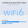 TP-LINK Outdoor / Indoor Whole Home Mesh WiFi 6 Unit AX3000 Dual-band Wi-Fi 6 Mesh System | 1-Pack, White