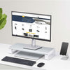 StarTech.com Ergonomic Monitor Riser Stand, Up to 33lb/15kg, Fixed height 3.5in/9cm, Desktop Computer Monitor/Laptop Riser, Steel Base, Quick Assembly, Optimize Desk Space