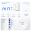 TP-LINK BE19000 Tri-Band Whole Home Mesh WiFi 7 System Tri-band Mesh System | 2-Pack, White