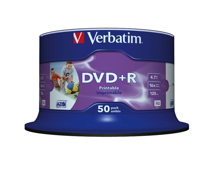 Verbatim  Blank DVD+R Wide Inkjet Printable No ID Brand