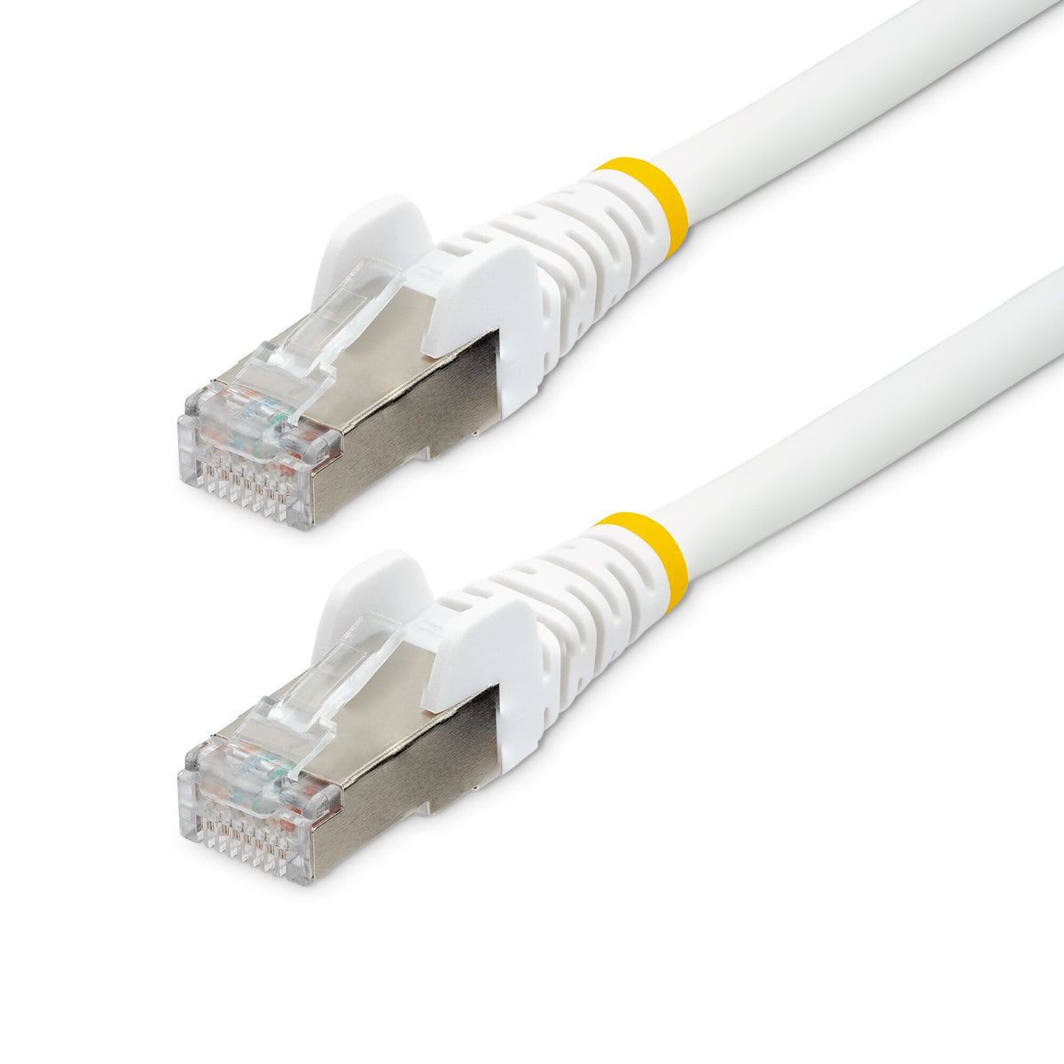 StarTech 3m CAT6a Ethernet Cable - White - Low Smoke Zero Halogen (LSZH) - 10GbE 500MHz 100W PoE++ Snagless RJ-45 w/Strain Reliefs S/FTP Network Patch Cord