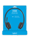 Logitech H340 Headset Wired Head-band Office/Call center USB Type-A Black