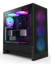 NZXT H5 Flow RGB Midi Tower PC Case Black | Liquid Cooling Support