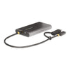 StarTech.com USB-C to Dual-HDMI Adapter - USB-C or A to 2x HDMI - 4K 60Hz - 100W Power Delivery Pass-Through - 1ft (30cm) Built-in Cable - USB to HDMI Multi-Monitor Converter for Laptop