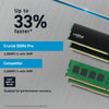 Crucial Pro 32 GB (2x16 GB) DDR4 3200 MHz Memory Kit | CL22, XMP, Heatsink