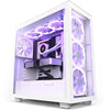 NZXT H7 Elite RGB Midi Tower PC Case White | Liquid Cooling Support