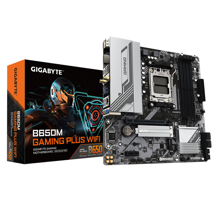 Gigabyte B650M GAMING PLUS WIFI mATX Motherboard | AM5 | 4x DDR5 Slots | Wi-Fi 802
