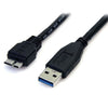 StarTech 0.5m (1.5ft) Black SuperSpeed USB 3.0 Cable A to Micro B - M/M