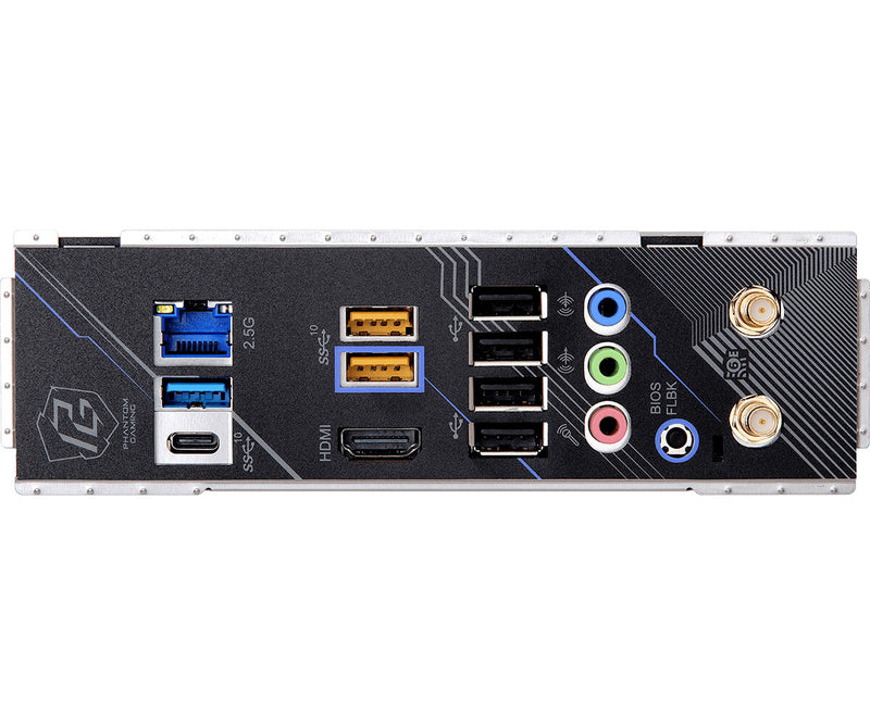 Rear I/O panel of ASRock B650I Lightning WiFi motherboard with HDMI and USB ports