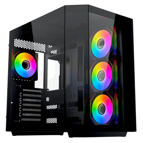 Fully customisable Spectre Gaming PC from GTR Gaming with ARGB fans and a black glass case 