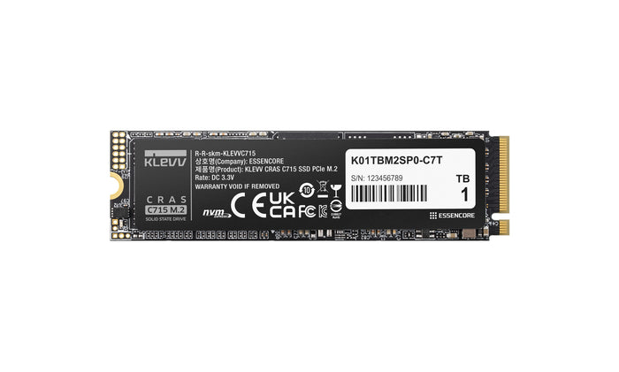 Klevv CRAS C715 1 TB M.2 PCI Express 3.0 NVMe 3D TLC NAND