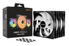 be quiet! LIGHT WINGS LX 140mm PWM 3-Pack Black Case Fan | 140mm 1200 RPM 56 CFM PWM RGB Rifle bearing Black