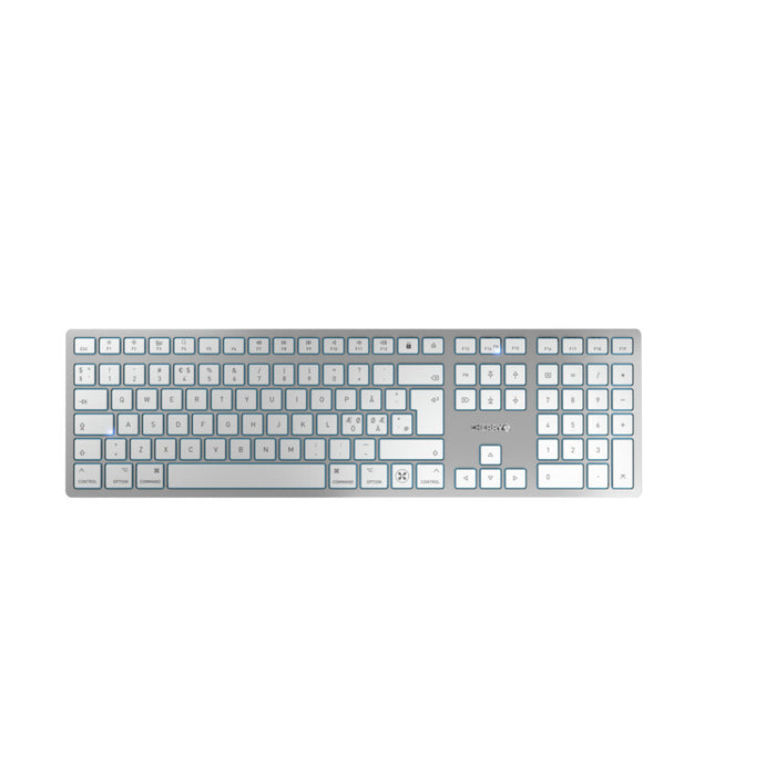 CHERRY KW 9100 SLIM FOR MAC Keyboard | Wired & Wireless, QWERTY, Silver