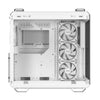 ASUS TUF GAMING GT502 Horizon TG ARGB White Midi Tower PC Case White | Liquid Cooling Support