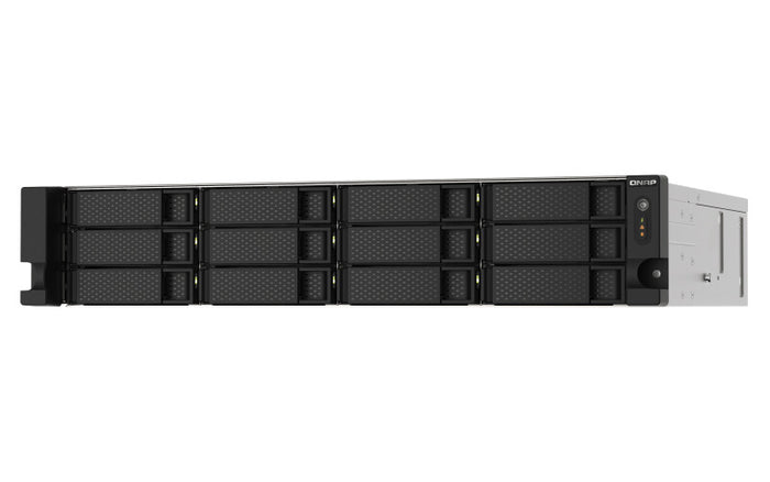 QNAP TS-1273AU-RP-8G Rack (2U) NAS | 12-bay, HDD & SSD, Ryzen Embedded CPU, 8 GB GB RAM, 2 x LAN Ports