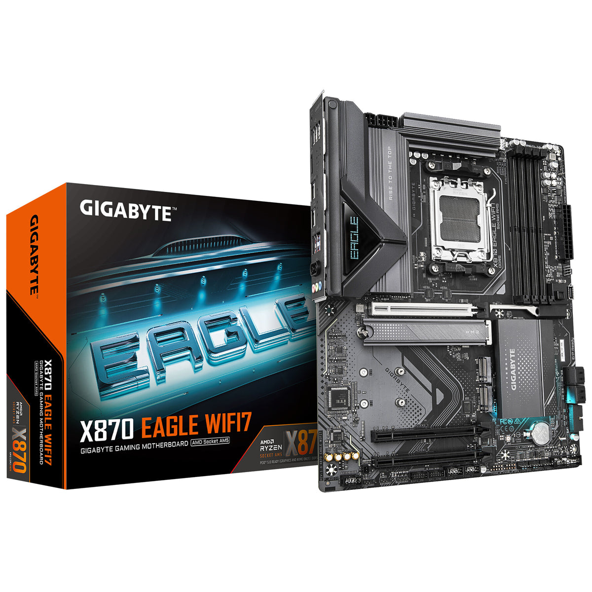 Gigabyte X870 EAGLE WIFI7 ATX AMD Motherboard | AM5 Socket - 4 x DDR5 Memory Slots