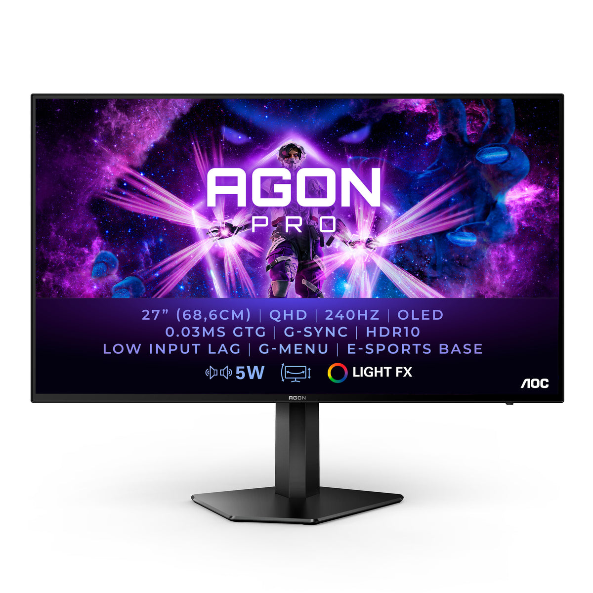 AOC AG276QZD 27" Quad HD Gaming Monitor | 2560 x 1440 240Hz HDMI DP