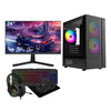GTR Gaming Infinity Gaming PC Bundle |  AMD Ryzen 5 3400G | 1TB NVMe SSD | 16GB DDR4 3200MHz RAM | 500W PSU | 24" Gaming Monitor | Gaming Keyboard, Mouse Headset