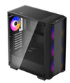 DeepCool CC560 ARGB Midi Tower PC Case Black | Liquid Cooling Support