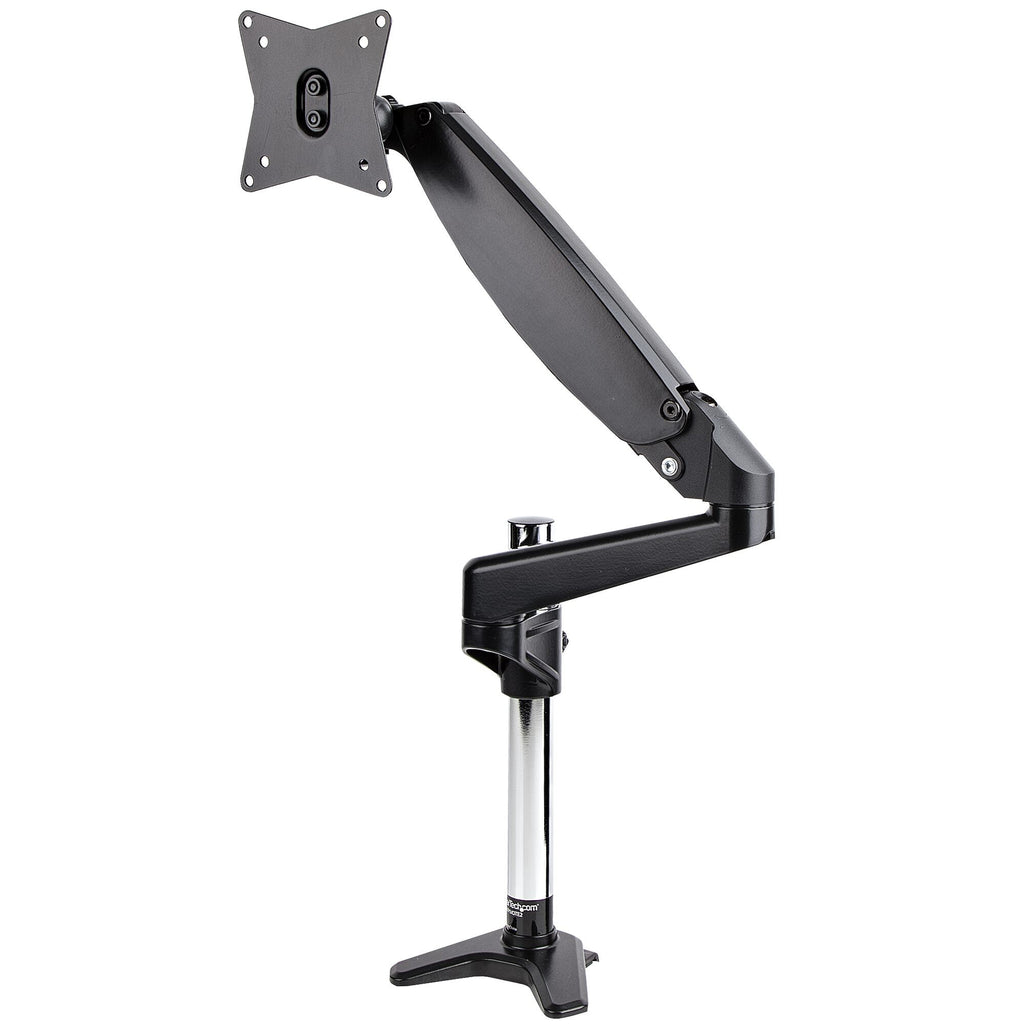 .com Desk Mount Monitor Arm Single VESA Display up to 32" or 49" Ultrawide 8kg 17.6lb Full Motion Articulating & Height Adjustable C Clamp Grommet Single Monitor Arm