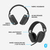 Logitech Zone Vibe 100 Headset Wireless Head-band Calls/Music Bluetooth Graphite
