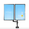 StarTech.com Desk Mount Dual Monitor Arm - Full Motion Monitor Mount for 2x VESA Displays up to 32" (17lb/8kg) - Vertical Stackable Arms - Height Adjustable/Articulating - Clamp/Grommet