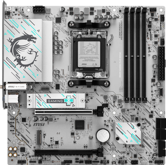 MSI B840M GAMING PLUS WIFI6E mATX Motherboard | AM5 | 4x DDR5 Slots | Wi-Fi 6E