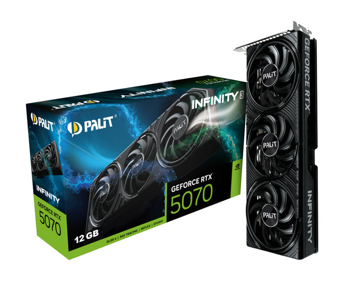 Palit GeForce RTX 5070 12 GB GDDR7 Overclocked Graphics Card | PCIe 5.0 | 3 x DP and 1 x HDMI | Active Cooling