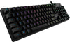 Logitech G G512 CARBON LIGHTSYNC RGB Mechanical Gaming Keyboard with GX Brown switches Gaming Keyboard | Wired, QWERTY, Full-size (100%), Carbon, Backlit