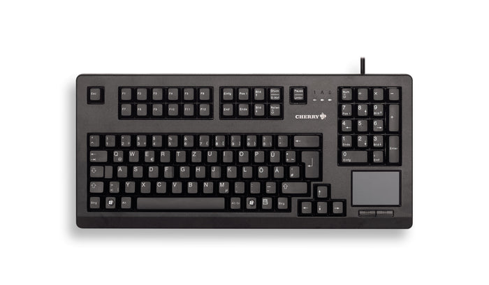 CHERRY G80-11900 TOUCHBOARD Corded Keyboard with Touchpad, Black, USB, (QWERTY - UK) Mechanical Keyboard | Wired, QWERTY, Black