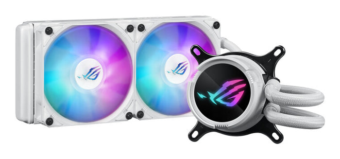 ASUS ROG Strix LC III 240 ARGB White Edition AIO Liquid Cooler | 240mm 2800 RPM 70.38 CFM PWM RGB White