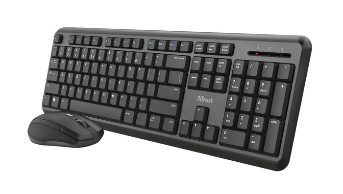 Trust ODY Keyboard | Wireless, QWERTY, Black, Mouse Included