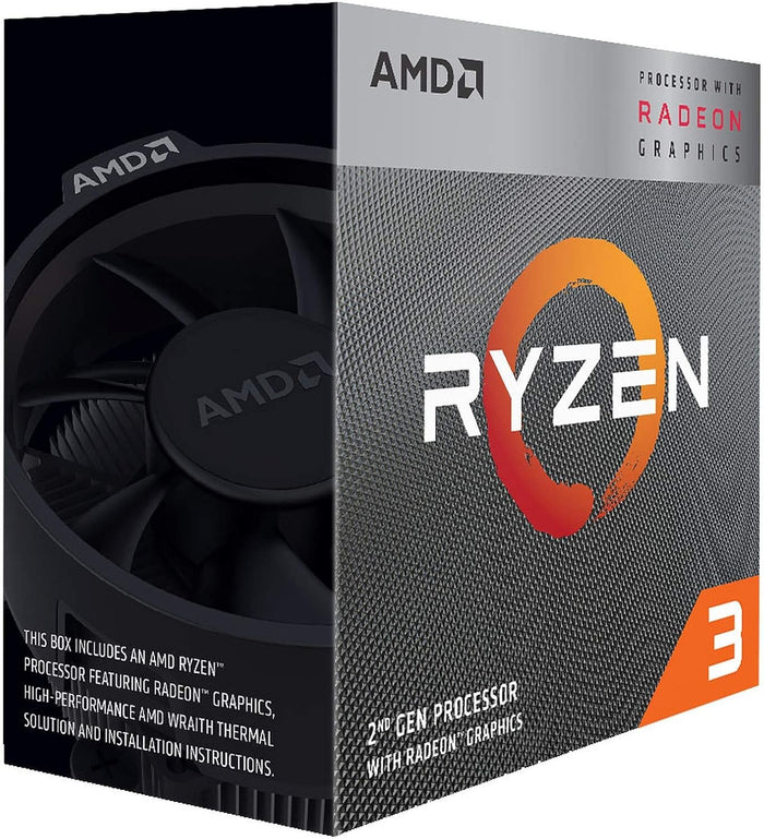AMD Ryzen 3 3200G 4 Core Processor | AM4 3.6 GHz 4MB Cache | Cooler Included | Radeon Vega 8