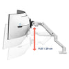 Ergotron HX Series HX ARM WITH VERY HEAVY DUTY PIVOT DESK (WHITE), FOR 1000R 57" MONITORS
