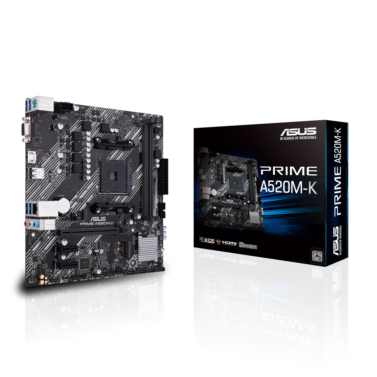 ASUS PRIME A520M-K micro ATX AMD Motherboard | AM4 Socket - 2 x DDR4 Memory Slots