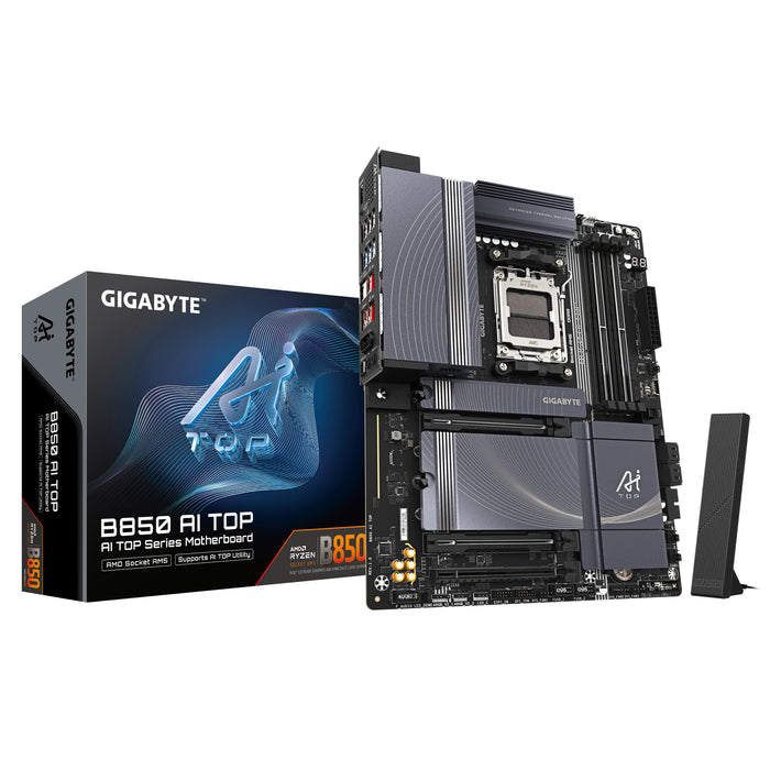Gigabyte B850 AI TOP ATX Motherboard | AM5 | 4x DDR5 Slots | Wi-Fi 7