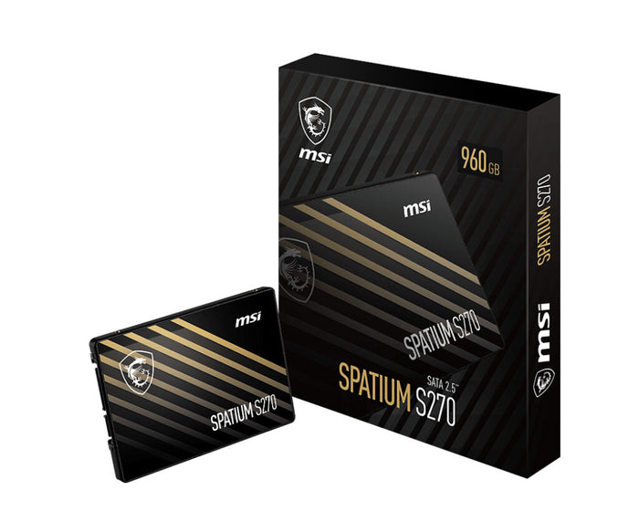 MSI SPATIUM S270 960 GB PC/Laptop Internal SSD | 3D NAND Serial ATA III 2.5
