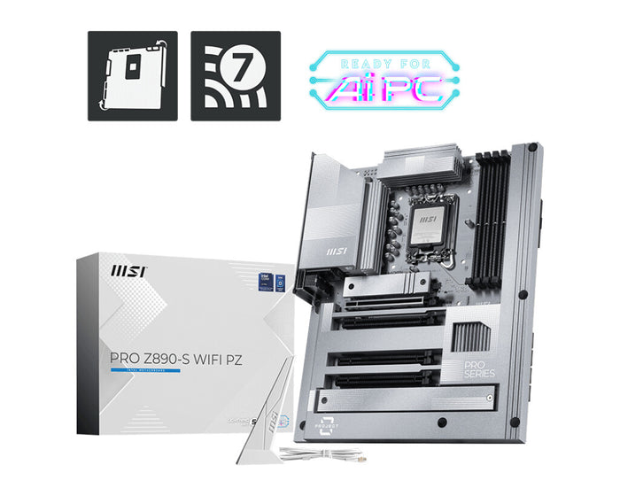 MSI PRO Z890-S WIFI PZ ATX Motherboard | LGA1851 | 4x DDR5 Slots | Wi-Fi 7