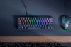 Razer Huntsman Mini Clicky Optical Switch Purple Mechanical Gaming Keyboard | Wired, QWERTY, 60%, Black, Backlit