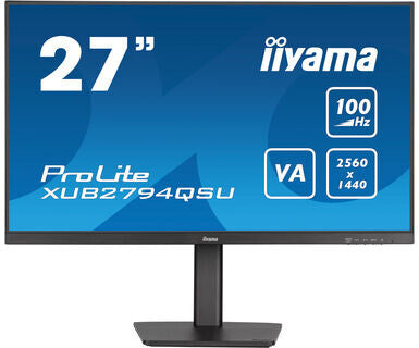 iiyama ProLite XUB2794QSU-B6 27" Wide Quad HD Monitor | 2560 x 1440 100Hz 1ms HDMI DP