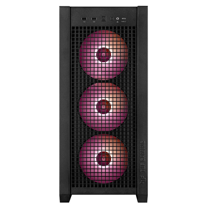 ASUS TUF Gaming GT302 ARGB Midi Tower PC Case Black | Liquid Cooling Support