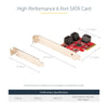 StarTech SATA PCIe Card - 2 Port PCIe SATA Expansion Card - 6Gbps - Full/Low Profile - PCI Express to SATA Adapter/Controller - ASM1061 Non-Raid - PCIe to SATA Converter