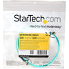 StarTech.com Fiber Optic Cable - 10 Gb Aqua - Multimode Duplex 50/125 - LSZH - LC/LC - 1 m~1m (3ft) LC/UPC to LC/UPC OM3 Multimode Fiber Optic Cable, Full Duplex 50/125µm Zipcord Fiber, 100G Networks, LOMMF/VCSEL,