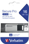 Verbatim Secure Pro - USB 3.0 Drive 16 GB - Silver