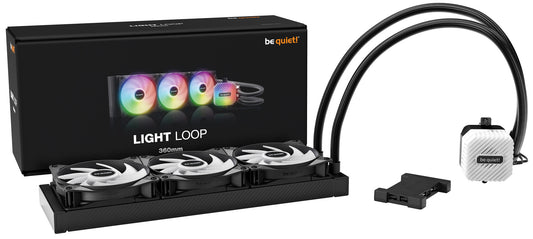 be quiet! Light Loop 360mm AIO Liquid Cooler | 360mm 61.8 CFM PWM RGB Black