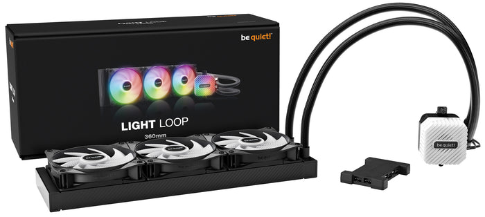 be quiet! Light Loop 360mm AIO Liquid Cooler | 360mm 61.8 CFM PWM RGB Black