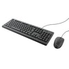 Trust Primo Keyboard | Wired, QWERTY, Black, Mouse Included