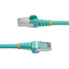 StarTech 2m CAT6a Ethernet Cable - Aqua - Low Smoke Zero Halogen (LSZH) - 10GbE 500MHz 100W PoE++ Snagless RJ-45 w/Strain Reliefs S/FTP Network Patch Cord