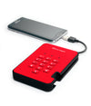 iStorage diskAshur2 128 GB Encrypted Portable SSD | USB 3.2 Gen 1 Red